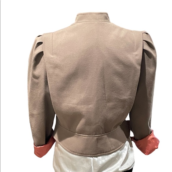 Vintage 80s Cropped Puffed Sleeves Academia Blazer - Picture 8 of 12